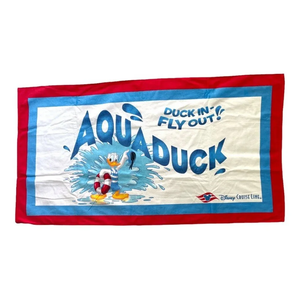 Disney Cruise Line Donald Duck Aquaduck Duck In Fly Out Beach Towel